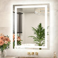 LED Bathroom Mirror 24 x 30 Inch Lighted Bathroom Vanity Mirror with Lights, Brighter Frontlit and Backlit Light up