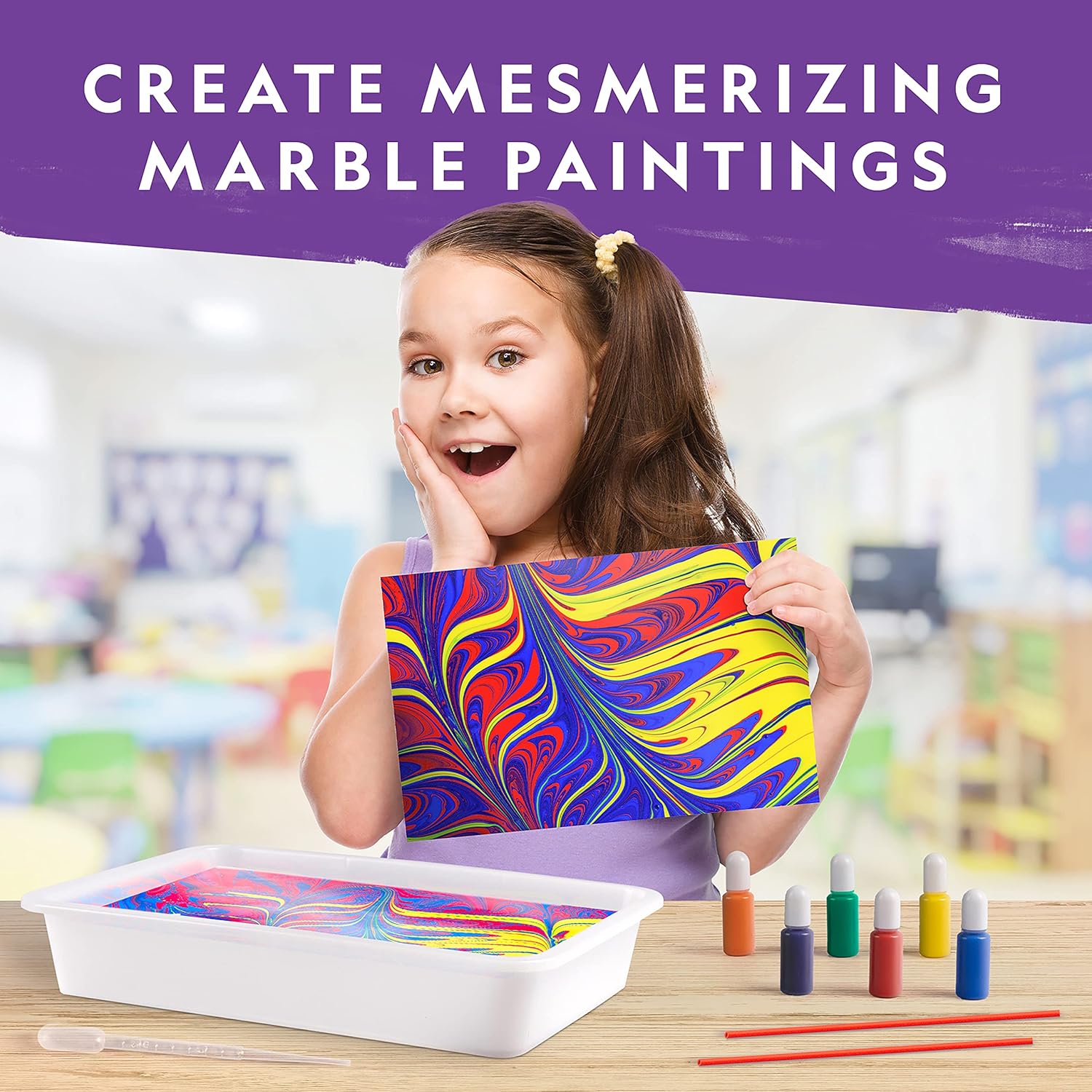 NATIONAL GEOGRAPHIC Mega Arts and Crafts Kit for Kids – Mosaic Kit, Marbling Paint Kit & Air Dry Clay Pottery Kit –