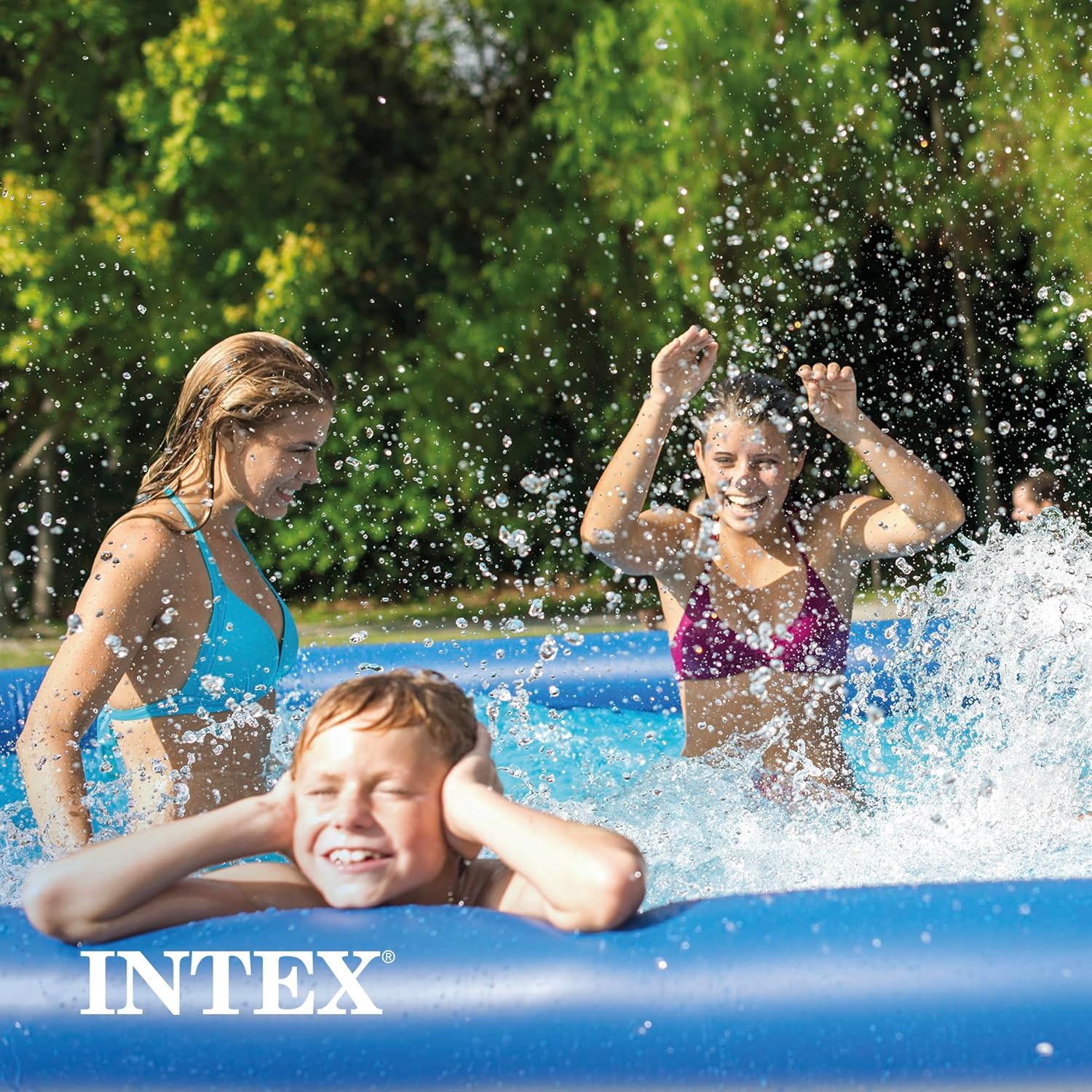 28120EH Easy Set Inflatable Swimming Pool: 10ft x 30in – Puncture-Resistant Material – Quick Inflation – 1018 Gallon