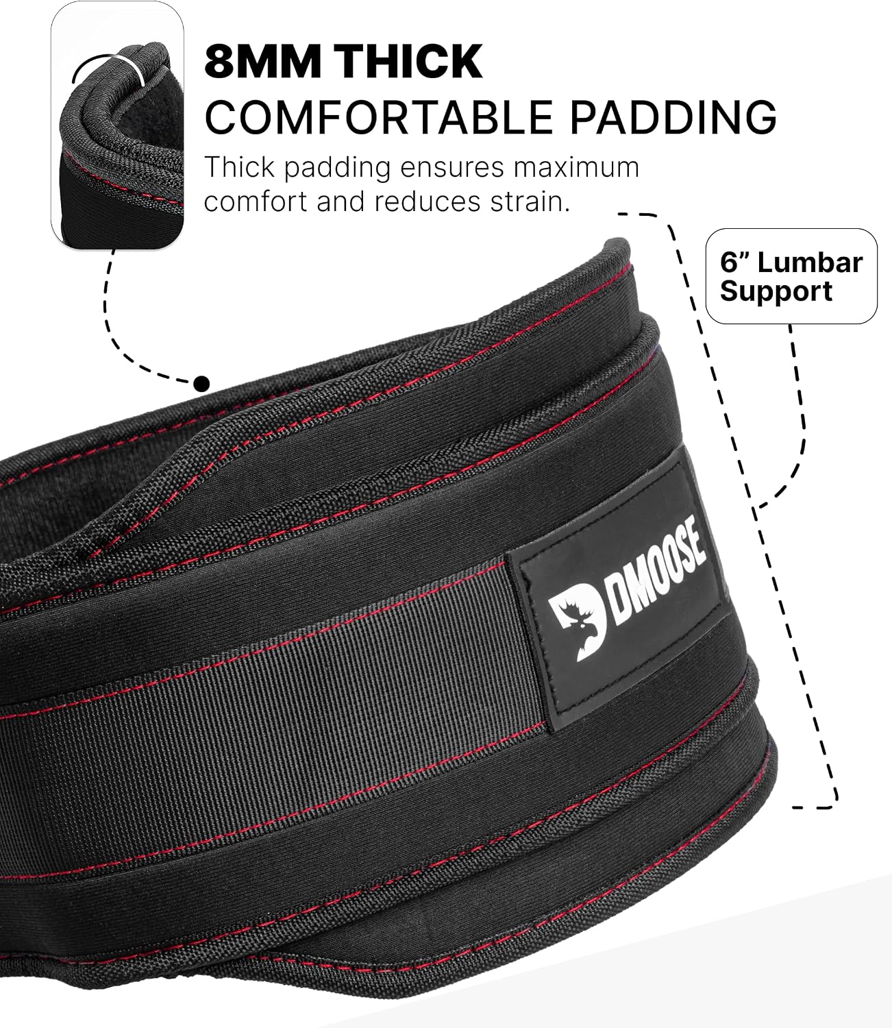 Dip Belt for Weight Lifting, Pullup, Squats & Dips - 36" Robust Steel Chain, Comfortable Neoprene Padding Supports