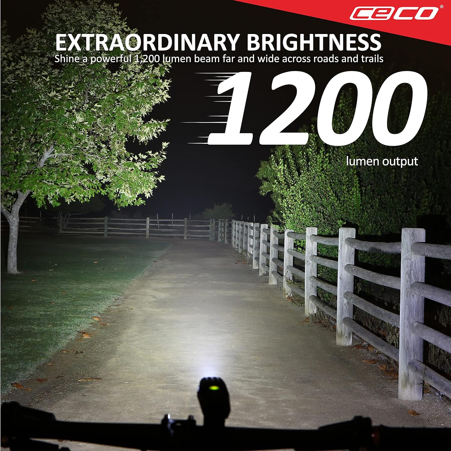 USA 1200 Lumen USB Rechargeable Bike Light – Tough & Durable IP67 Waterproof & FL-1 Impact Resistant – Super Bright