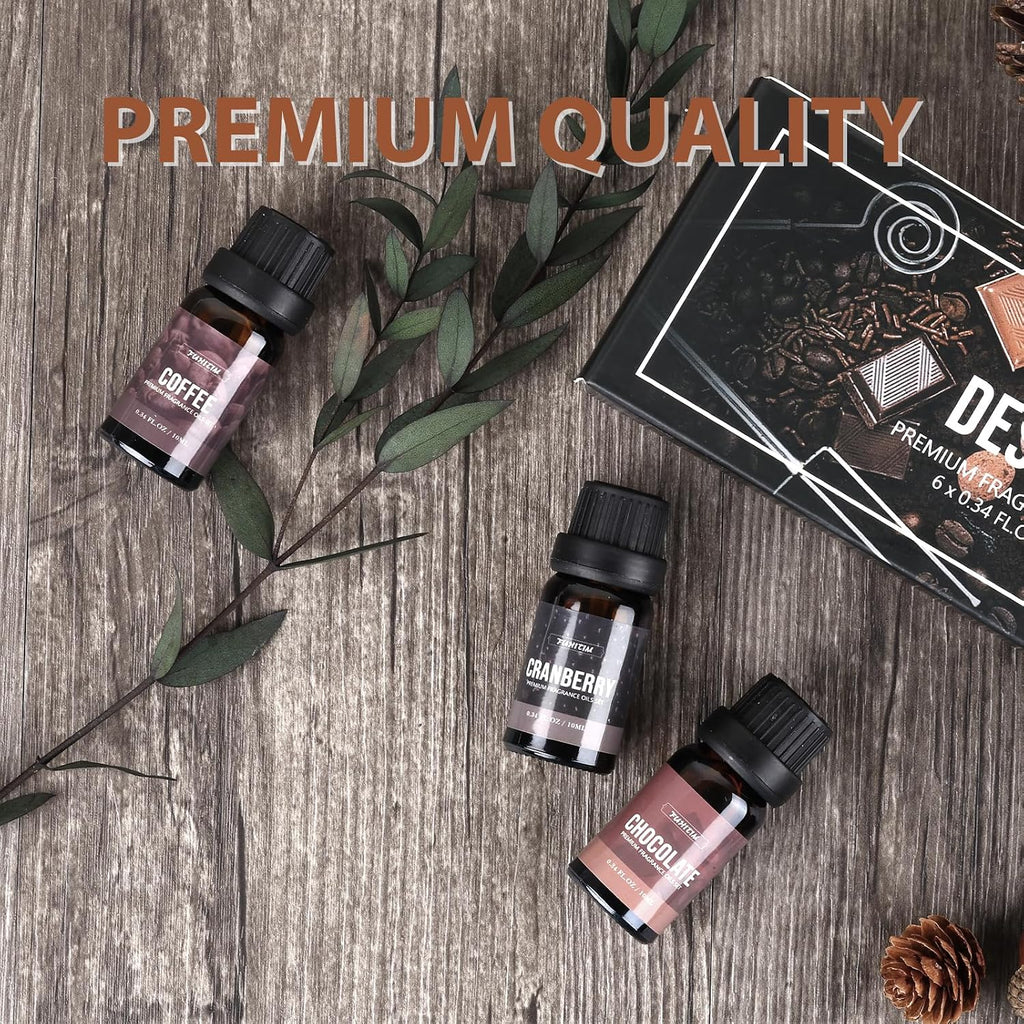 Dessert Scent Fragrance Oil Set（6 x 10 ML） | Scented Oil for Soap & Candle Making, Essential Oils for
