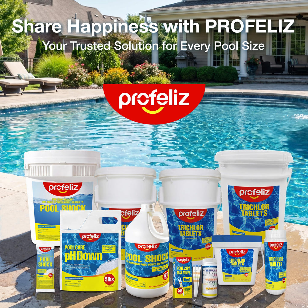 Chlorine Tablets 3 Inch for Swimming Pools, Removes Bacteria and Stops Algae, Slow Dissolving,Exclusive Protective