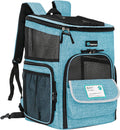Dog Backpack Carrier, Airline Approved 4-Way Entry Cat Bag, Teal
