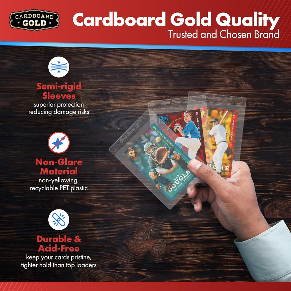 Card Saver 1 - Semi Rigid Card Holders - 50 Count | PSA BGS SGC Grading Submissions, Acid-Free Polypropylene
