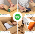 12" x 25' EcoMax Kraft Paper Cellulose Wadding (1 Roll) - Cushioning Wrapping and Box Void Filling - Soft and Gentle