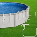 Upgraded 5-Pack Solar Cover Holder for Above Ground Pool, Adjustable Solar Pool Cover Holder, Suitable for Steel Wall