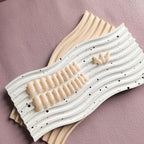 Nude Press on Nails Long Medium Square, Natural Nude Fake Nails Medium Coffin, Glossy Sheer Color Acrylic Nails Press