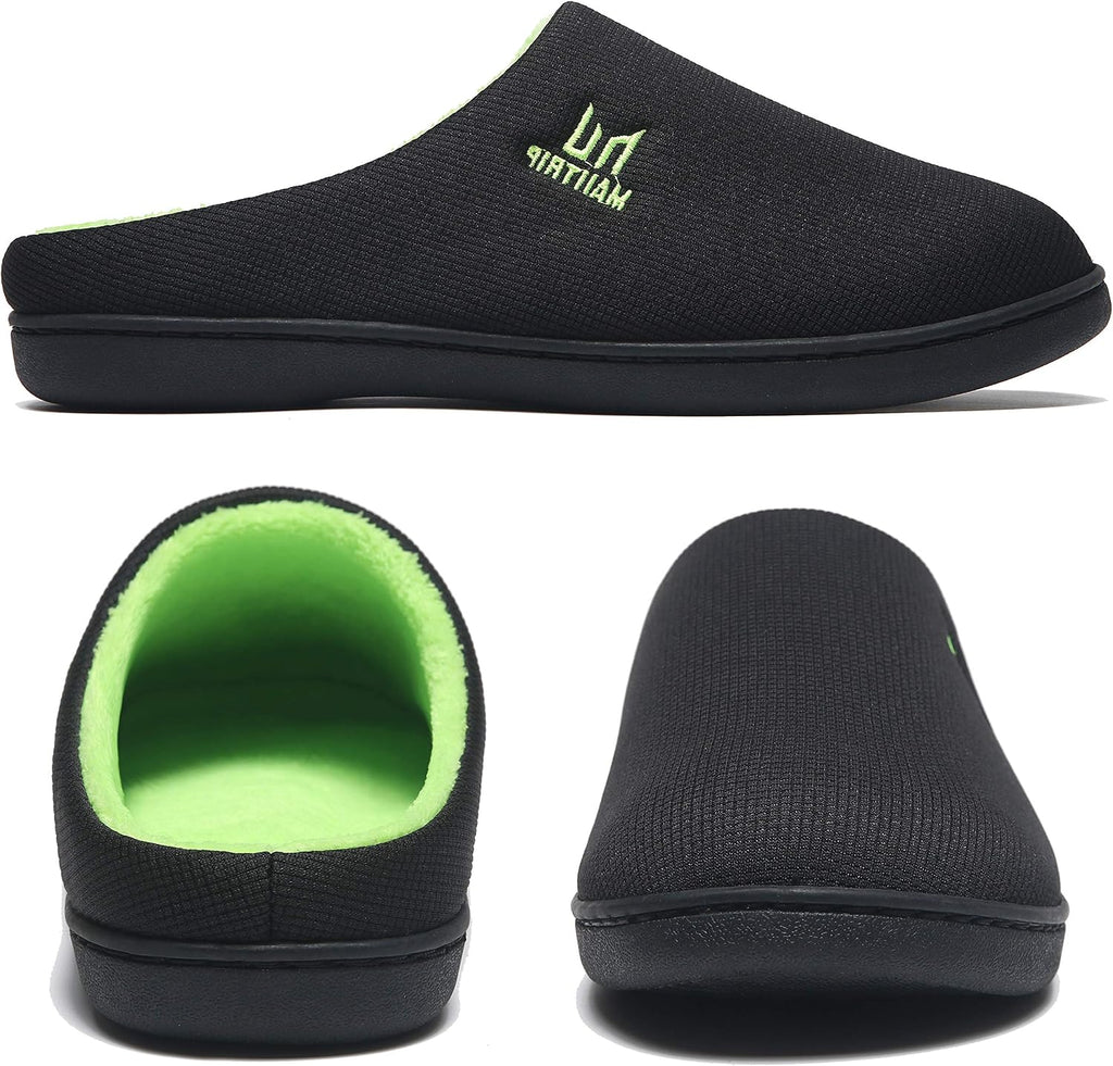 Men's Cozy Memory Foam House Slippers Non Slip (Size:7-17)