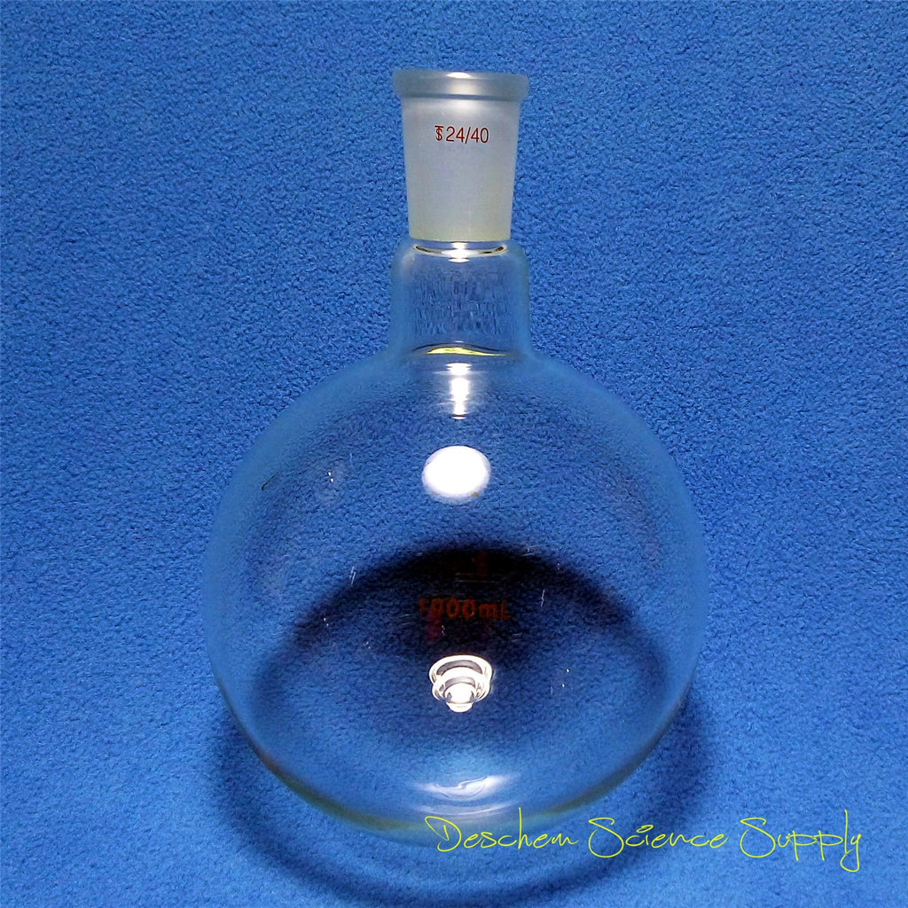 1000ml 24/40 Round Bottom Glass Flask Single Neck 1L Boiling Vessel