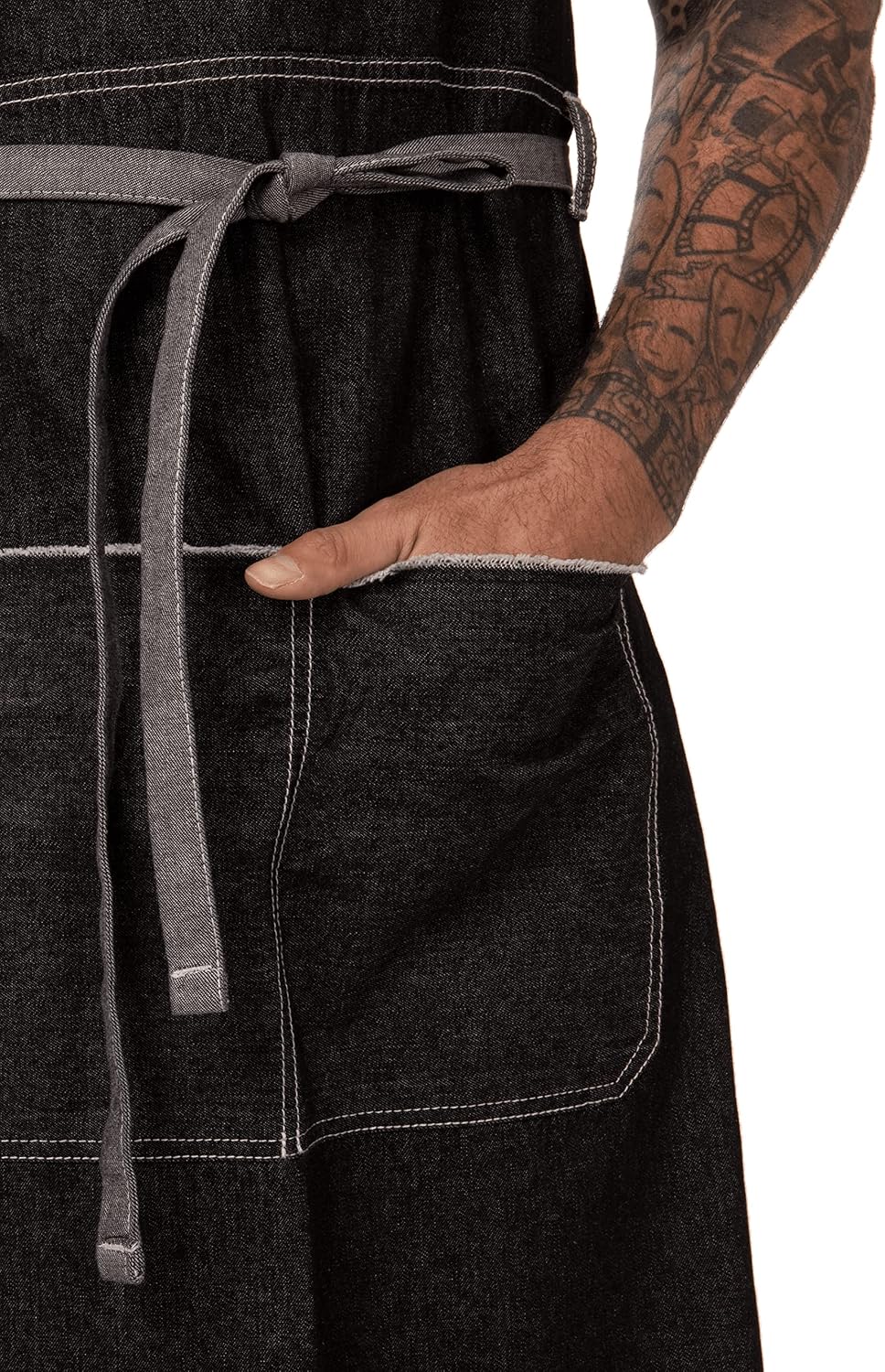Bronx Bib Apron with Scoop Neck