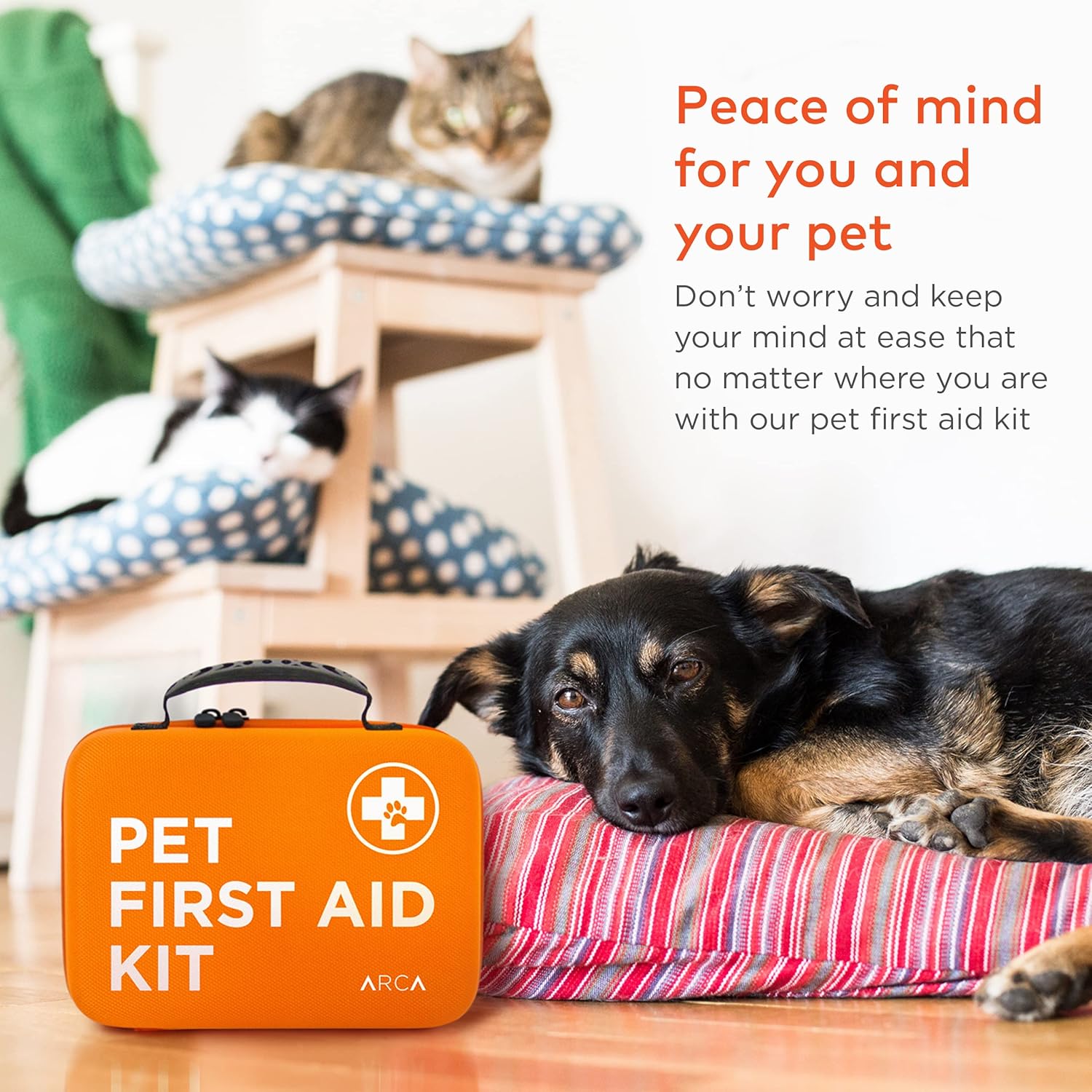 Cat & Dog First Aid Kit for Car - Pet Emergency Kit for Home Office Travel – Dog Camping Essentials with Digital
