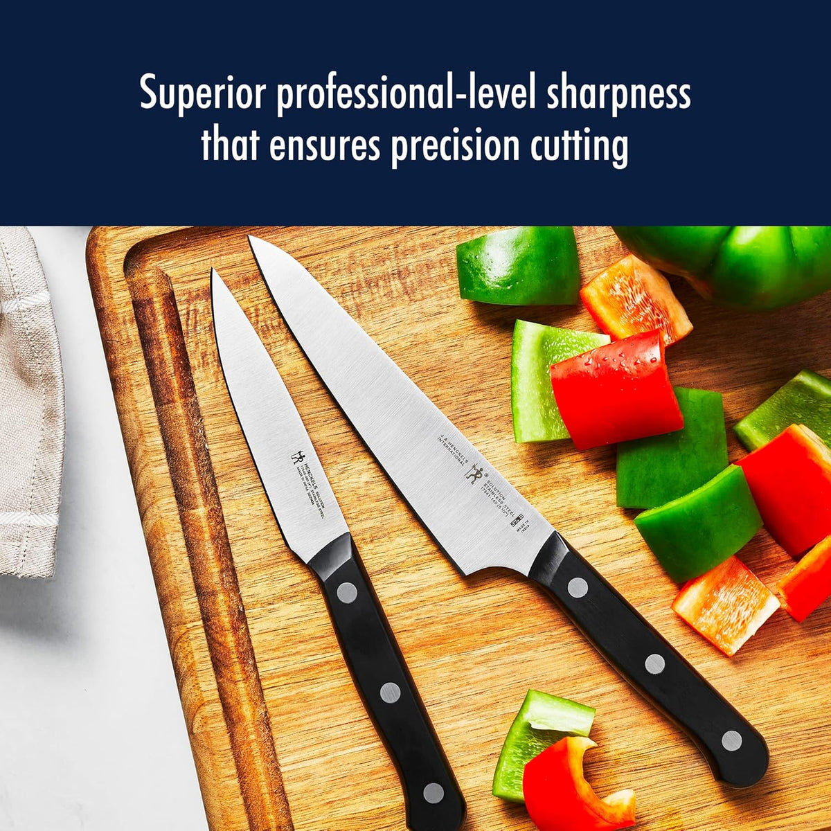 Solution Razor-Sharp 2-Piece Compact Chef Knife Set, German Engineered Knife Informed by over 100 Years of Mastery