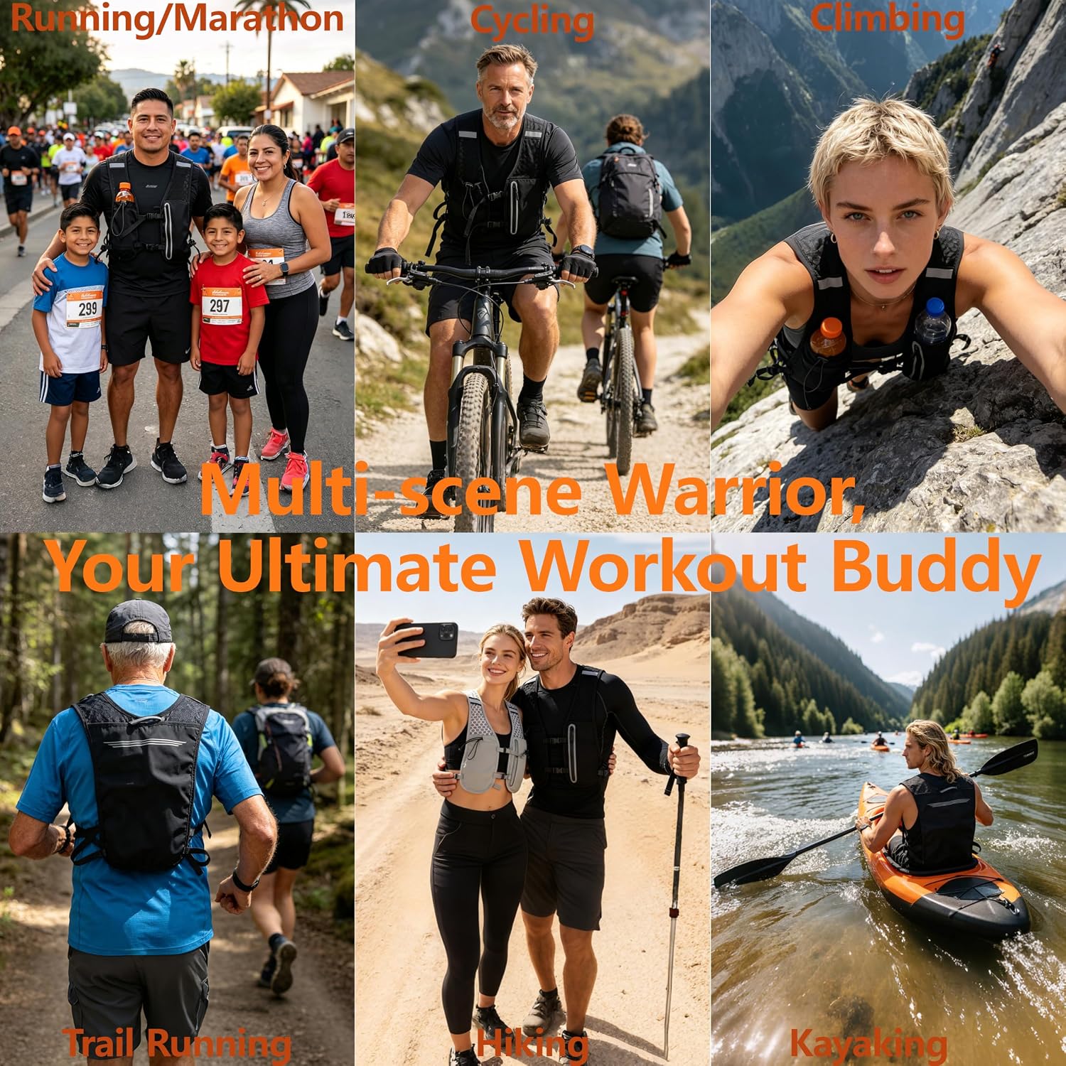 5L Lightweight Running Hydration Vest, Adjustable Reflective Pack for Trail, Cycling, Hiking, Marathon, Men and Women