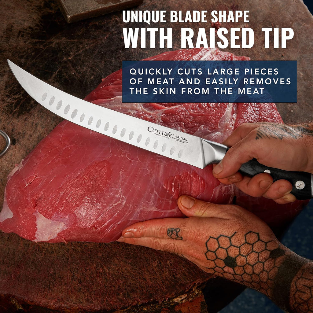 Butcher Knife, 10" Cimeter Breaking Knife for BBQ & Brisket
