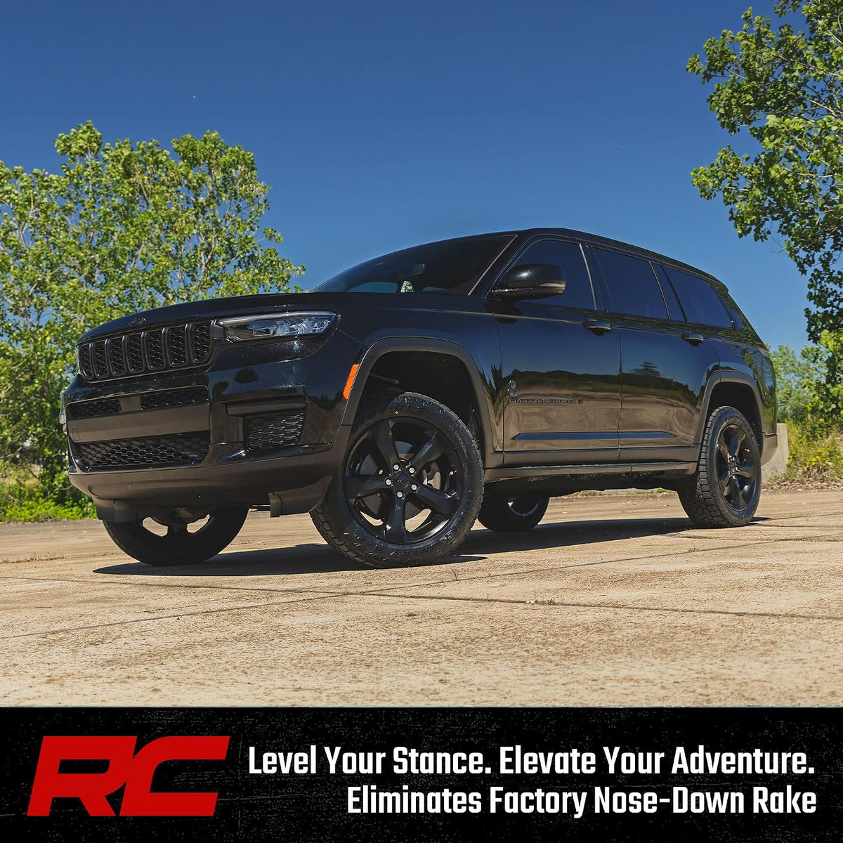 Rough Country 2" Lift Kit for Jeep Grand Cherokee L (2021-2026) – Front & Rear Suspension Lift with Strut Spacers and Coil Spacers