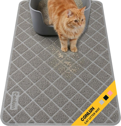 Cat Litter Mat Litter Trapping Mat, Premium Durable PVC Grid Mesh with Scatter Control, Non-slip, Less Waste Cat
