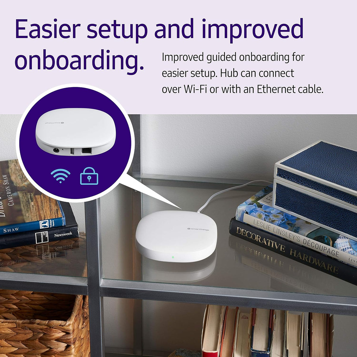 SmartThings Hub 3rd Generation [GP-U999SJVLGDA] Smart Home Automation Hub Home Monitoring Smart Devices - Alexa