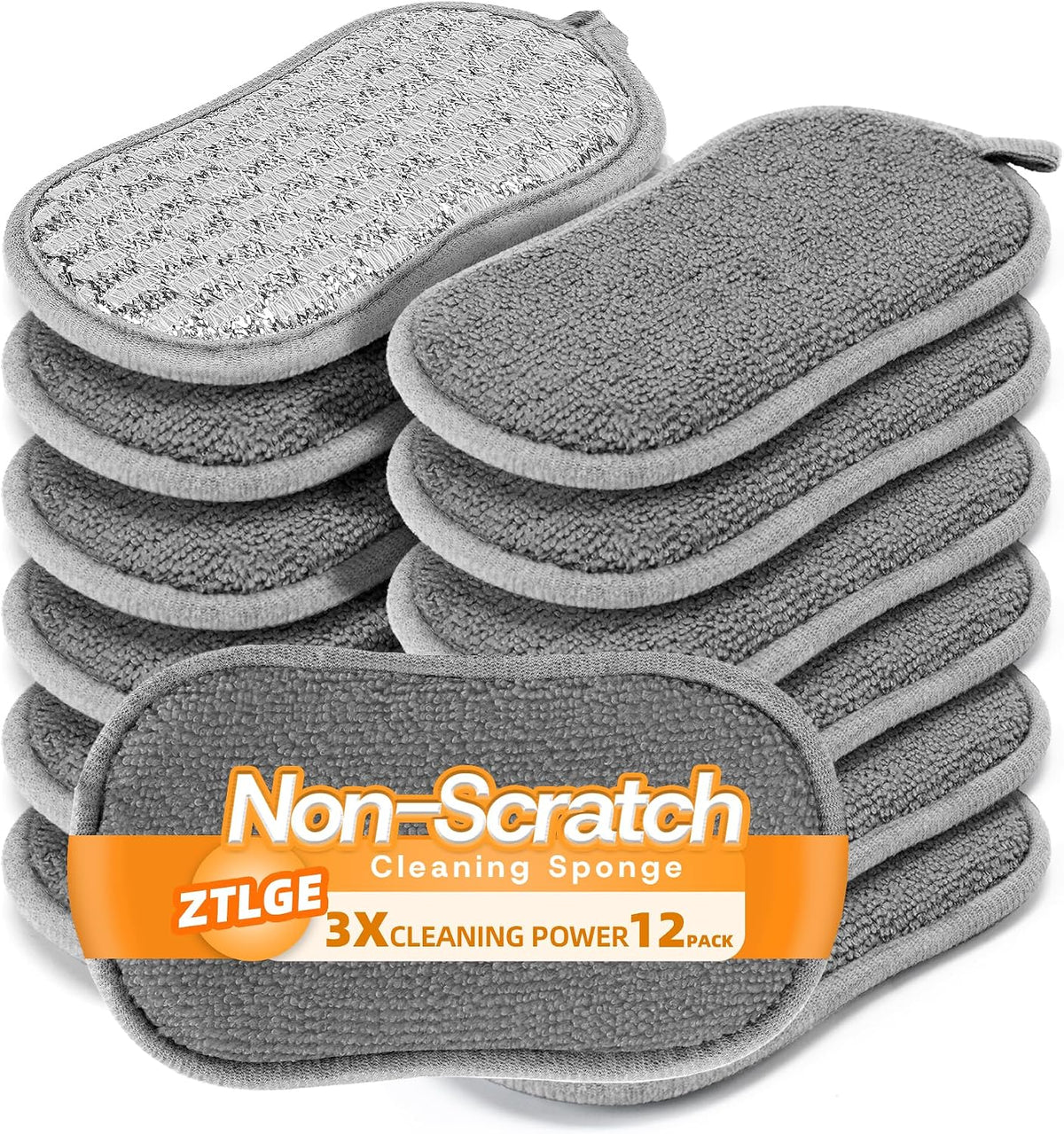 Multi-Purpose Dish Sponges Kitchen, Dual-Sided Non Scratch Scrub Sponges
