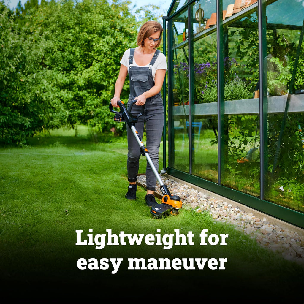 20V 12" 2-in-1 Cordless String Trimmer & Electric Lawn Edger, WG163 | Command Feed, Works for Lawn Weed Removal