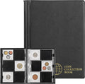 Coin Flip Holder Albums - 60 Pockets 2x2 inches Black | Uncle Paul Coin Storage Books for Coin Cardboard Collection