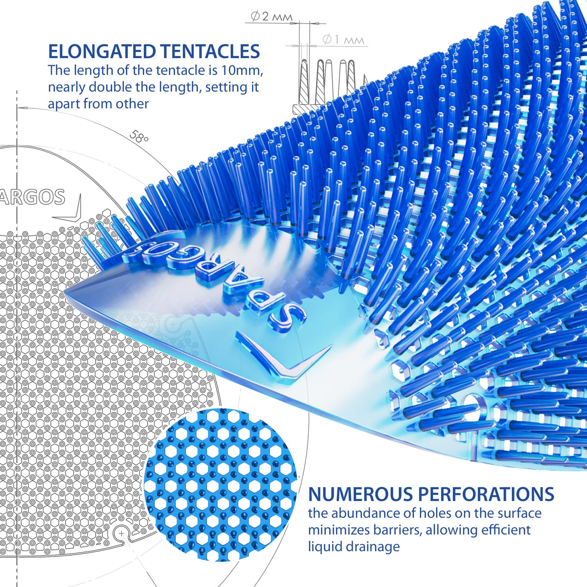 Urinal Screen Deodorizer, 24 Pack Blue Cakes