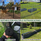 Deer Fence Netting, 7x100 Ft Plastic Mesh Fence Roll, Temporary Fence Black