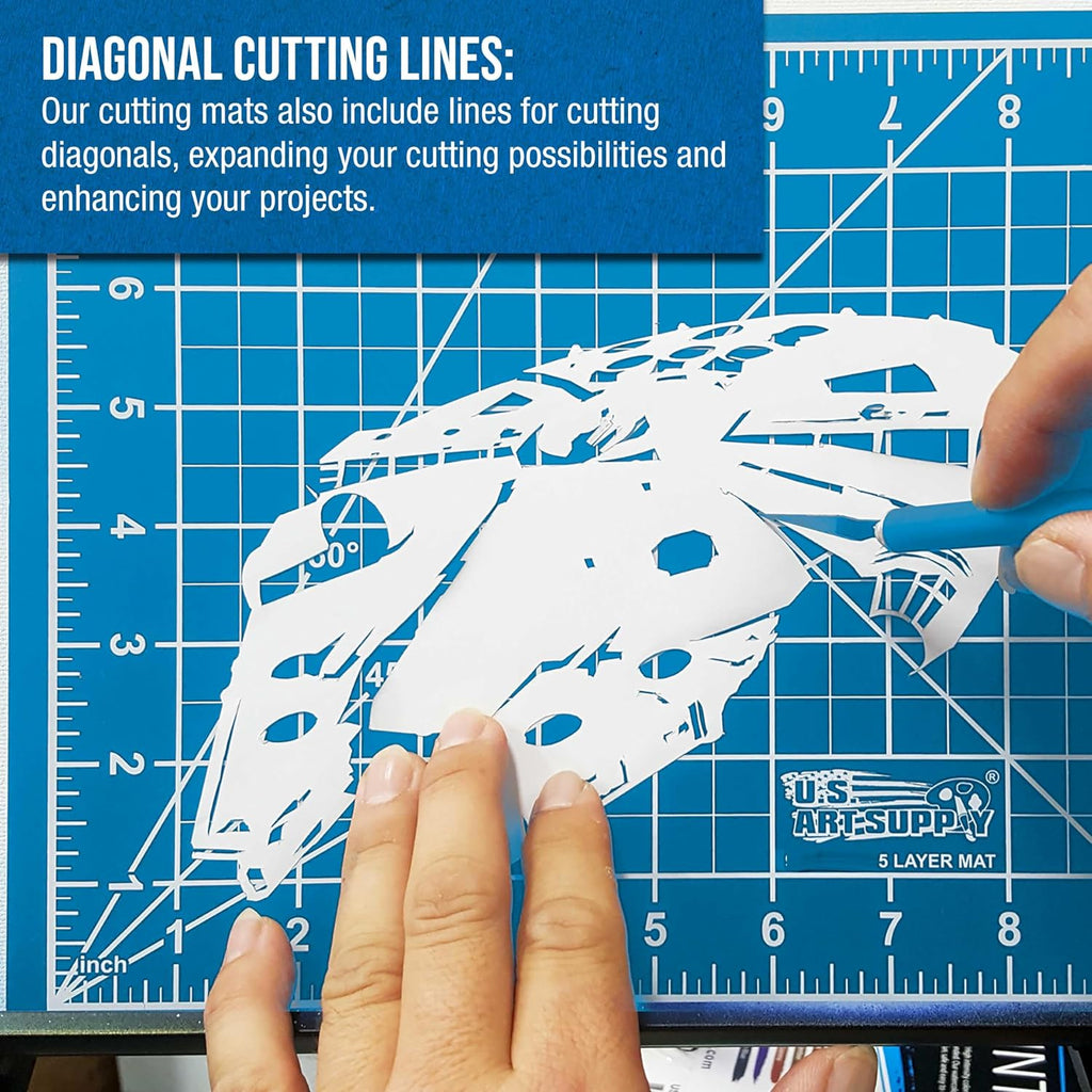 18"x24" Self-Healing Cutting Mat 5-Ply Pink/Blue | Double-Sided Pink/Blue Craft Mat, Non-Slip Cutting Mats for