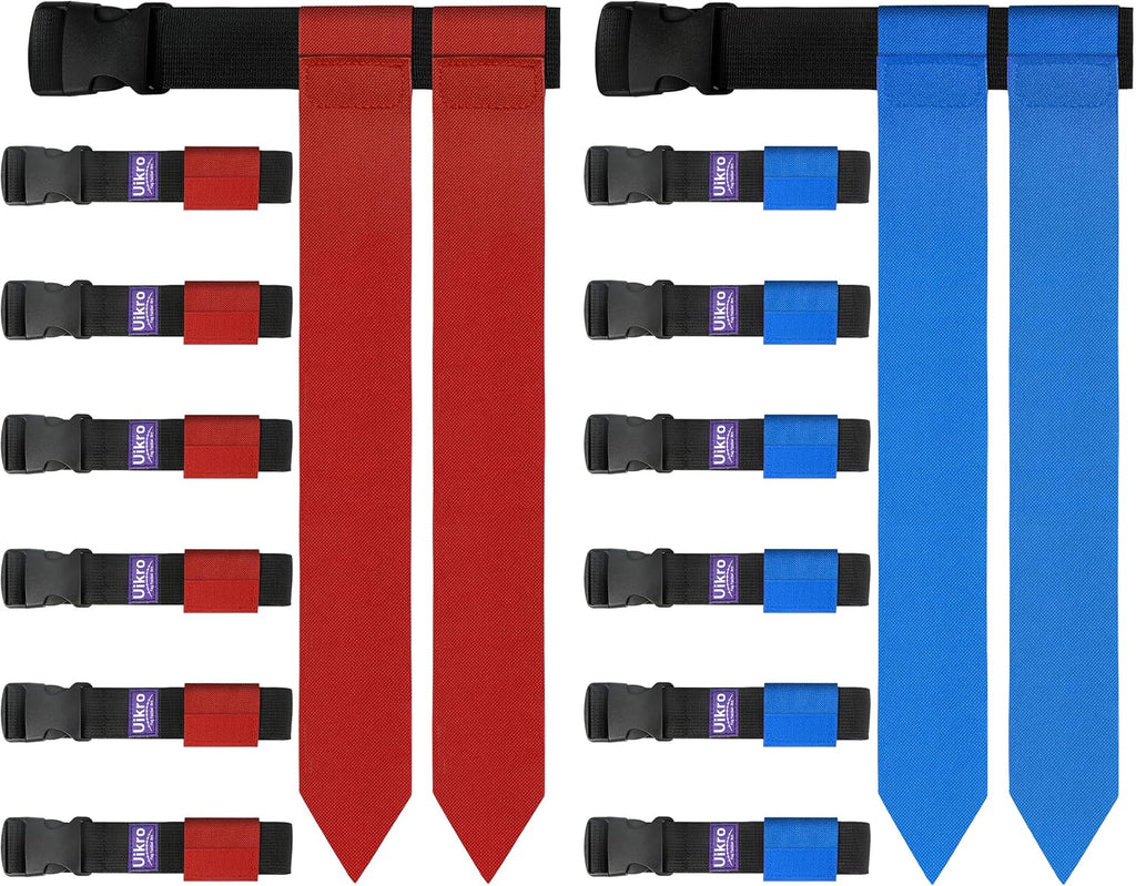 Flag Football Belts, 14 Player Adjustable Flag Football Sets for Sports Training Competition