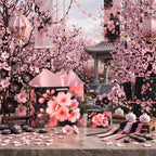 Cherry Blossom Gift Bag with 3 Pink Tissue Paper & Greeting Card