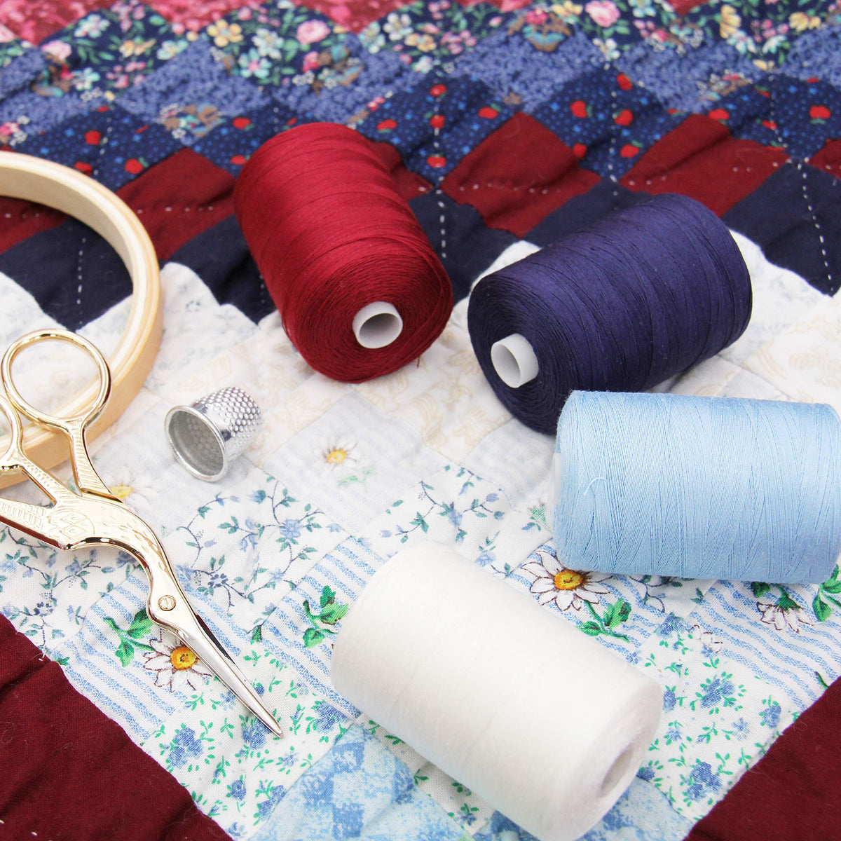 Cotton Quilting Thread Set, 10 Beige Spools