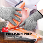 Cut Resistant Kitchen Gloves Level 5, Food Grade, 5 pairs, Size S