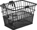 Apollo Detachable Front Bike Basket Steel Half-Mesh with Integrated Detachable Hooks and Built-In Handle, Easy