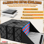 Pizza Bag for Delivery, 24" x 24" x 14" Large Pizza Warmer Bag