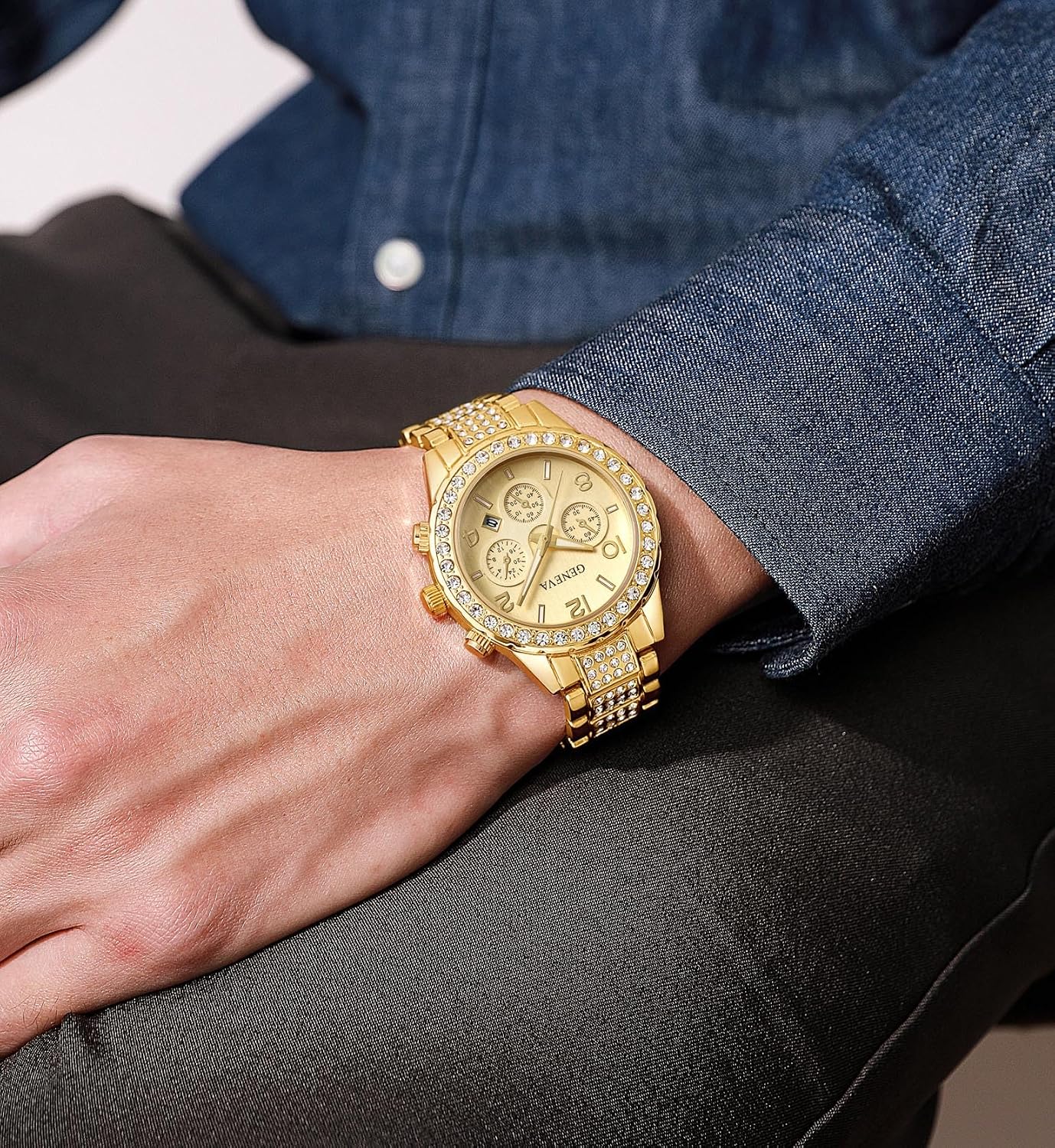 Unisex Luxury Crystal Diamond Watches Silver Gold Fashion Quartz Analog Watch Stainless Steel Band Quartz Bracelet