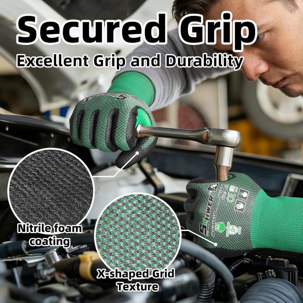 AIR-SKIN ANSI A6 Cut Resistant Gloves, AR3908 Cut Proof Glove, Ultra Thin Cutting Glove with Reinforced Thumb