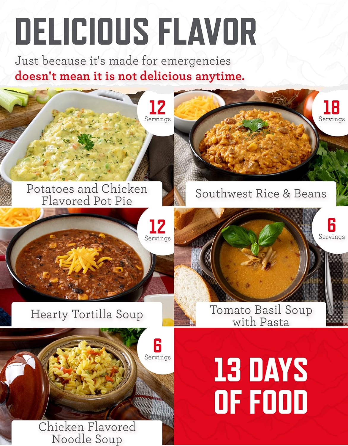 Emergency Food Supply - 120 Servings Favorites Sample Bucket, Survival Food Kit, Freeze Dried Prepper Food &