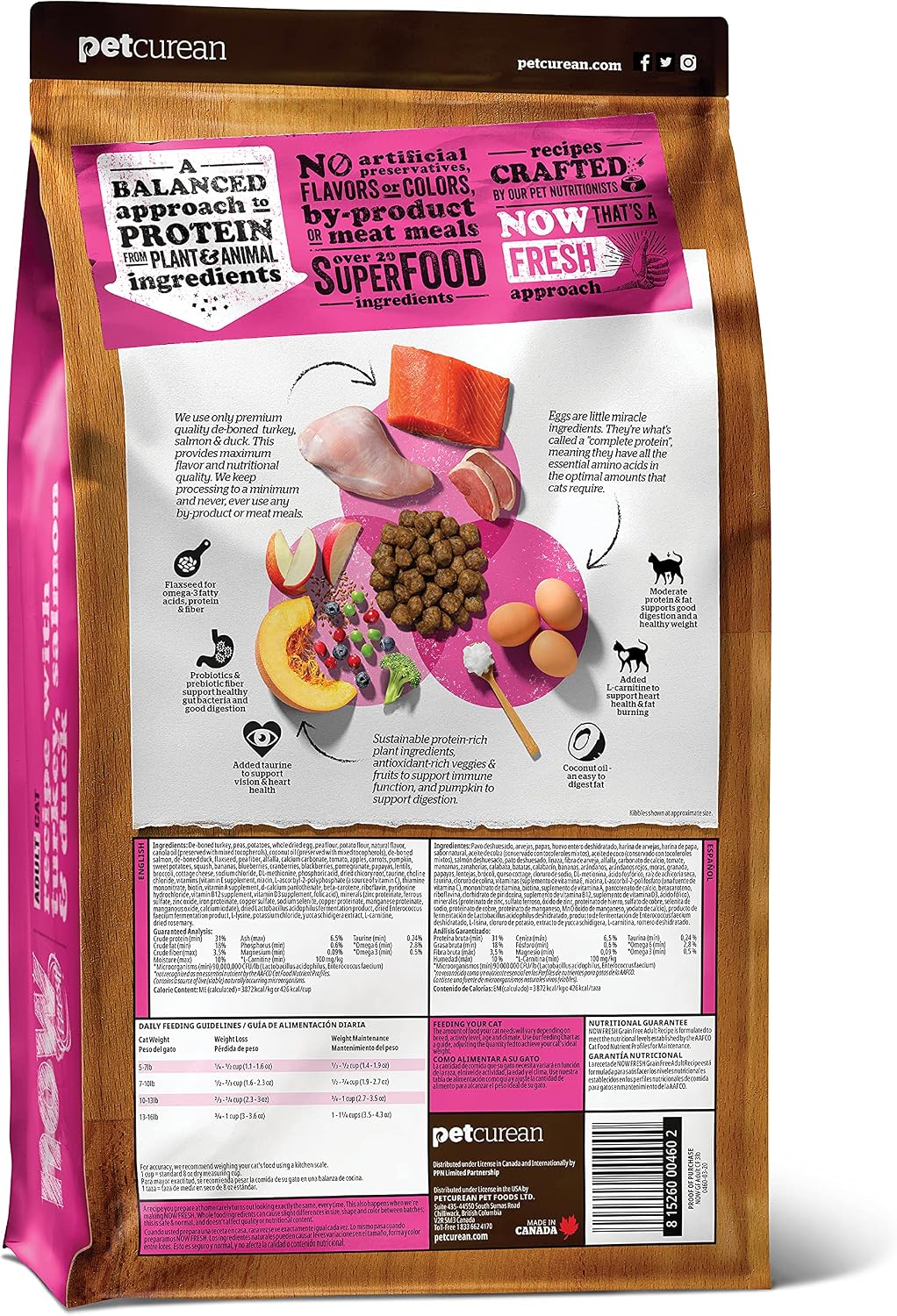 Adult Dry Cat Food, Turkey, Salmon & Duck, 3 lb