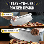 Pizza Cutter Rocker Blade, with Plastic Cover, 14"
