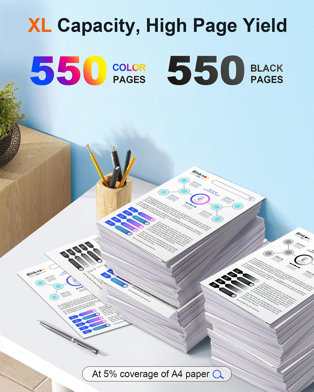 LC203XL Replacement for Brother LC203XL LC201XL Ink Cartridges
