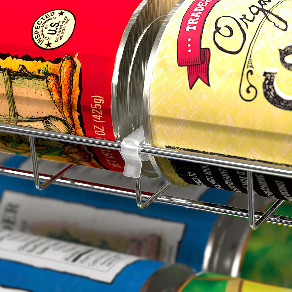 Stackable Can Rack Organizer for Kitchen and Pantry, Holds Upto 36 Cans, Chrome Finish