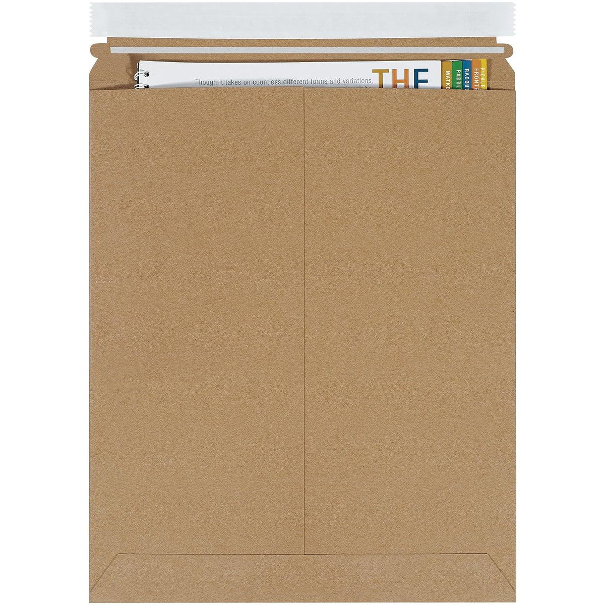 11 x 13 1/2" Stayflats Brand Rigid Flat Mailers, Kraft (Pack of 100) Photo Document Mailers, Peel & Seal Closure