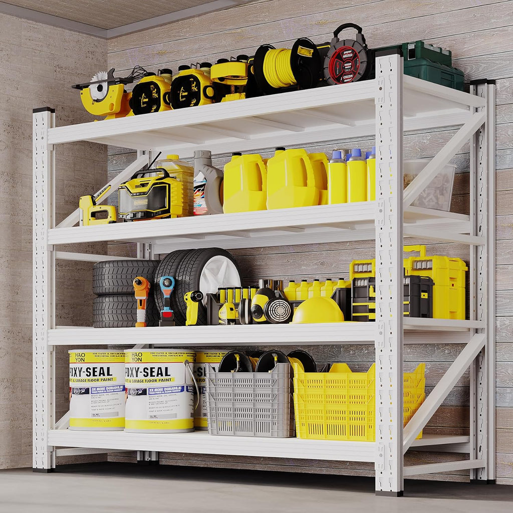48" W Storage Shelves 3000lbs Garage Metal Shelving Heavy Duty Garage Shelves Adjustable Storage Shelves for