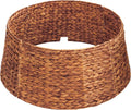 Handmade Water Hyacinth Christmas Tree Collar 24" – Rustic Basketweave Tree Base Cover, Eco-Friendly Skirt