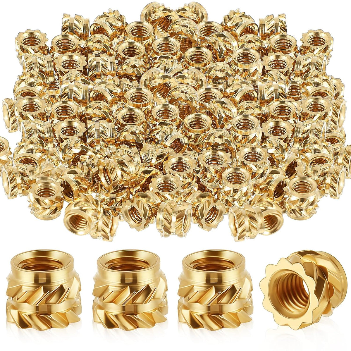 Yaocom 300 Pcs M3 Threaded Inserts M3 x D5 x L4 Heat Set Inserts