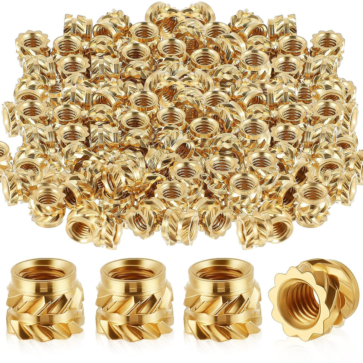 Yaocom 500 Pcs M3 Threaded Inserts M3 x D5 x L4 Heat Set Inserts