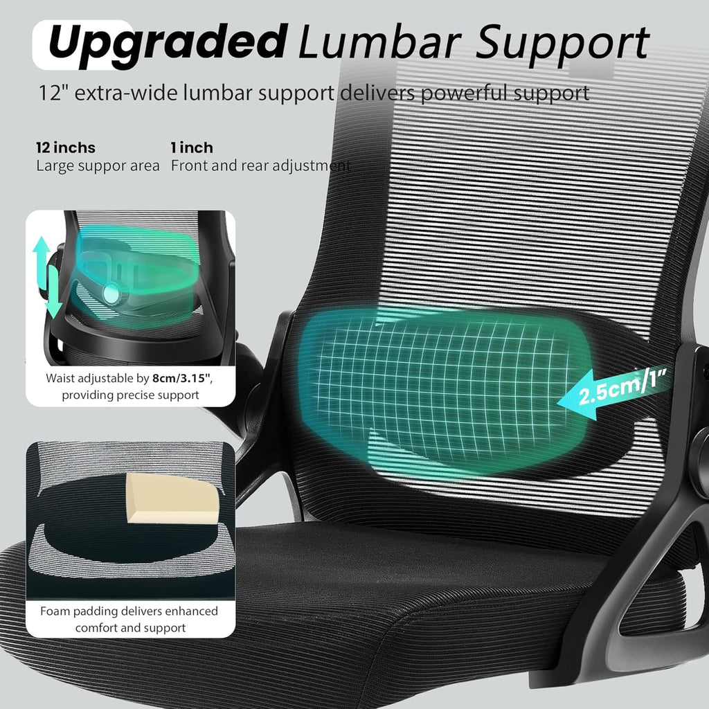 Ergonomic Office Chair, 400 LBS Computer Chairs with Adjustable Lumbar Support, Breathable Mesh Desk Chair Ergonomic