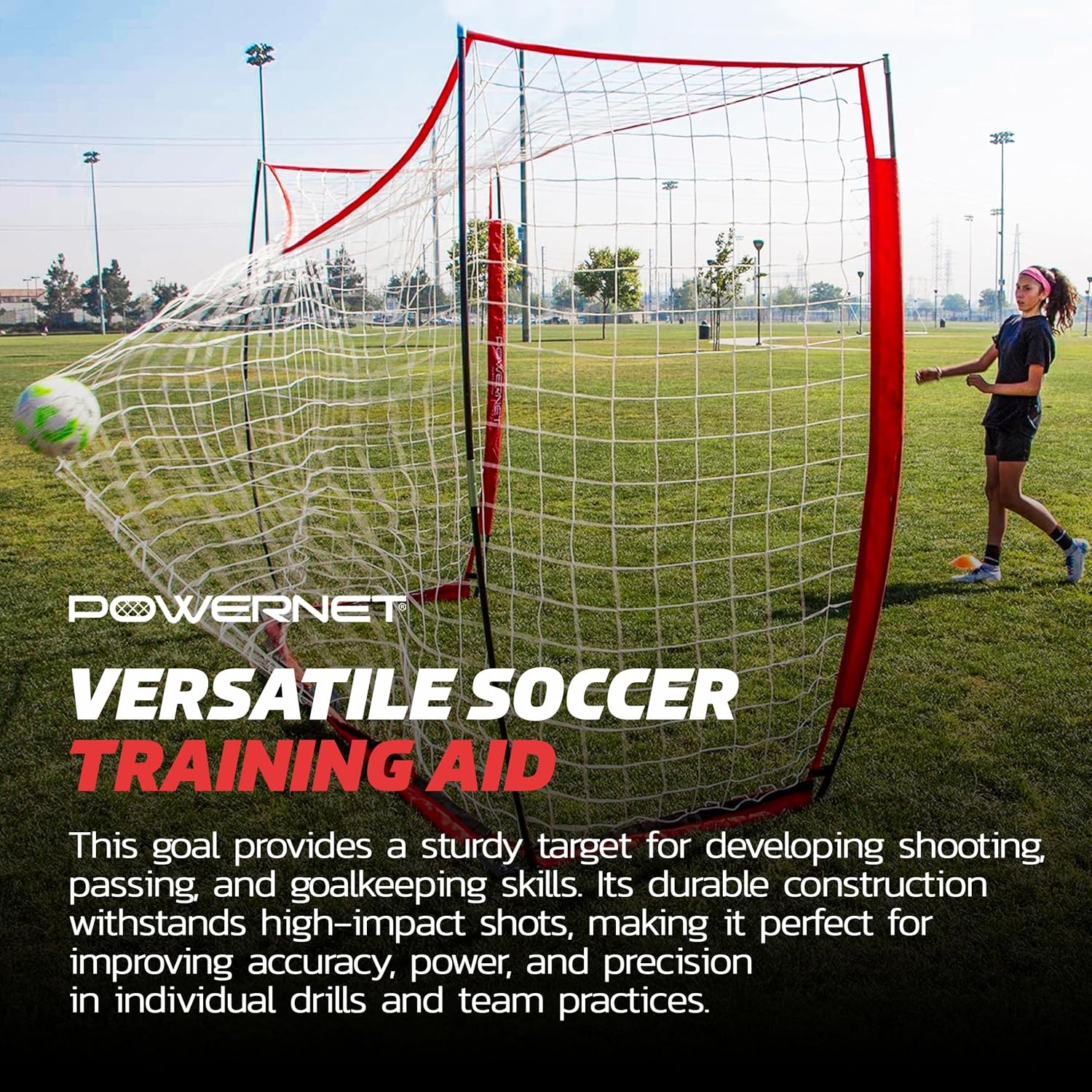 Soccer Goal for Backyard, 3Mx2M / 6x4 / 8x4 / 12x6 / 14x7 /18.5x6.5 / 21x7 / 24 x 8 Portable Soccer Net, Sports &