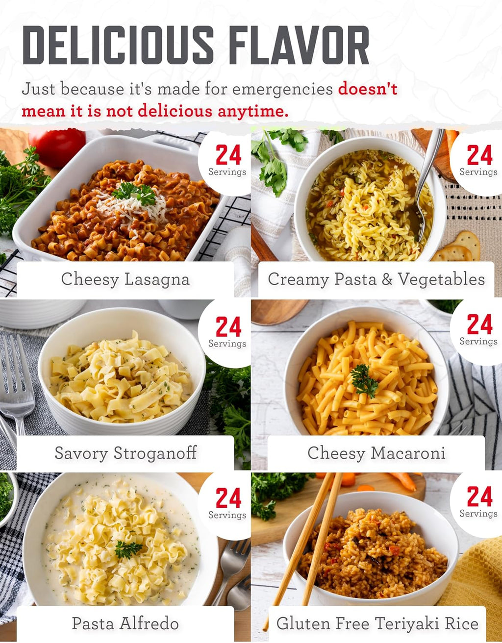Emergency Food Supply - 360 Servings, 3 Buckets, Freeze Dried & Dehydrated Package of Long Term Meals, Survival Kit