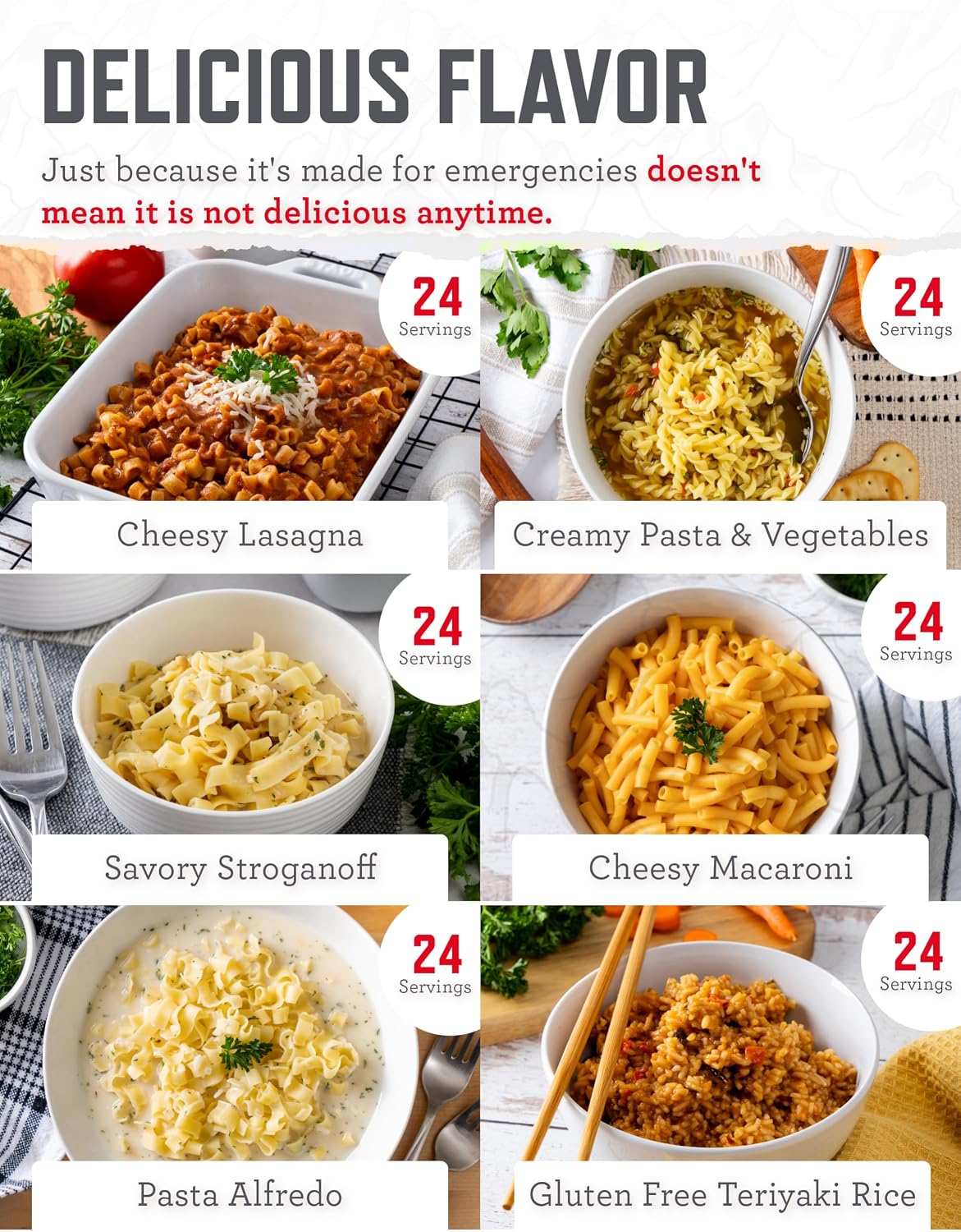 Emergency Food Supply - 360 Servings, 3 Buckets, Freeze Dried & Dehydrated Package of Long Term Meals, Survival Kit